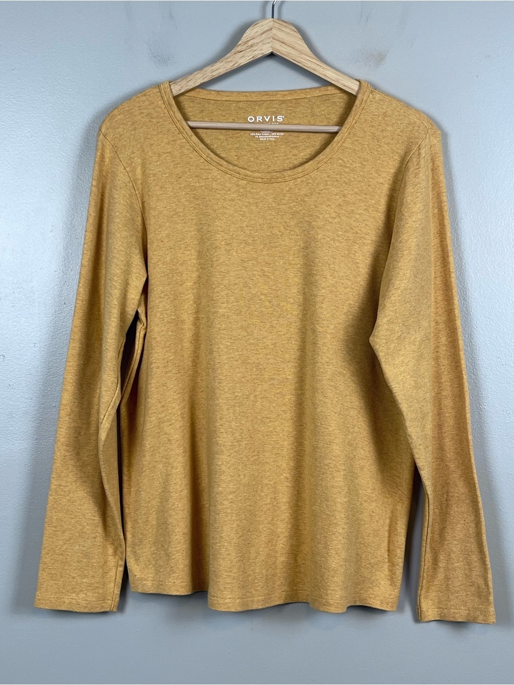 Orvis Women's Perfect Tee Pima Cotton & Modal Blend Long Sleeve T-Shirt Size L